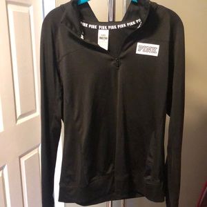 PINK black quarter zip